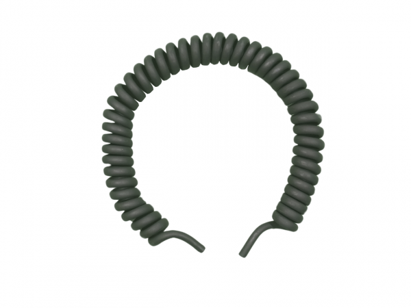 Latex-free synthetic rubber coiled tube, stretchable.
