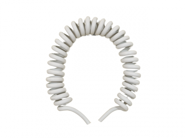 Silicone rubber coiled tube, stretchable.